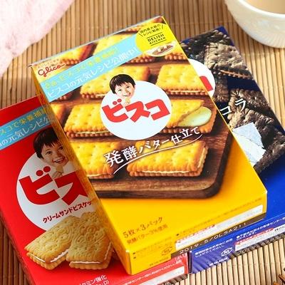 日本glico固力果乳酸菌夹心饼干