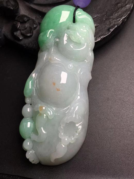 d13142翡翠逍遥佛挂件手把件