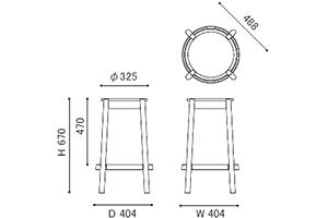 karimoku Castor Barstool LOW  吧台椅 商品图8