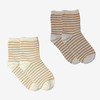 小亘 天然彩棉条纹童袜4双装 商品缩略图0