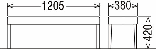 karimoku CU03 bench 二人凳 商品图3