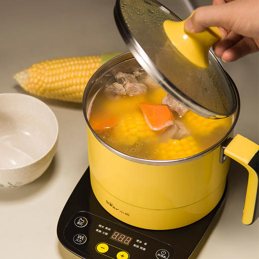 小熊（Bear）多功能电热锅带蒸笼电煮锅学生宿舍迷你分体式电锅小1-2人煮面电蒸锅小电火锅微电脑版DRG-C12T1 商品图2