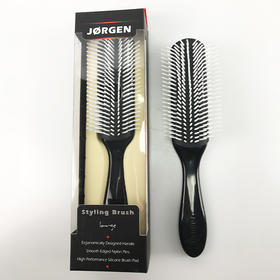 Jorgen九行高级黑色/粉色梳J-109 正品JORGEN九排梳 耐高温九行梳 易入发排梳 BOBO头短发大排骨梳