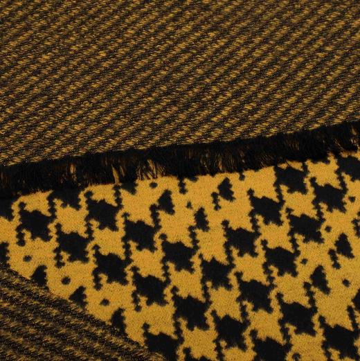 Korssan 桑蚕丝千鸟格冬季长围巾 KFW1501001 商品图5