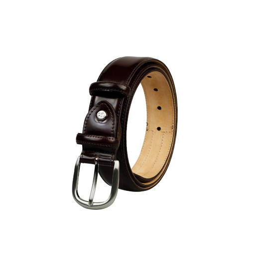 英国原产高品质手工制作好运皮带-酒红色雕花小牛皮ARL03 商品图2