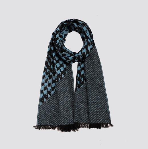 Korssan 桑蚕丝千鸟格冬季长围巾 KFW1501001 商品图10