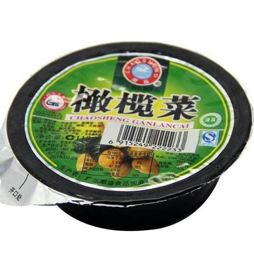 咸菜潮盛橄榄菜112g盒