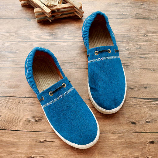 【买麻鞋，雅路人】防脚臭，春季新款雅路人手工千层底布鞋亚麻底男鞋四季鞋棉麻休闲布鞋YQ-08 商品图3