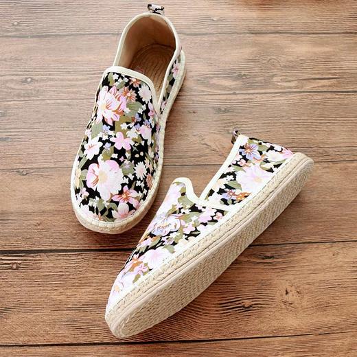 【买麻鞋，雅路人】防脚臭，春夏款雅路人手工千层底布鞋亚麻底民族风女鞋千层布鞋女1810-10W 商品图3