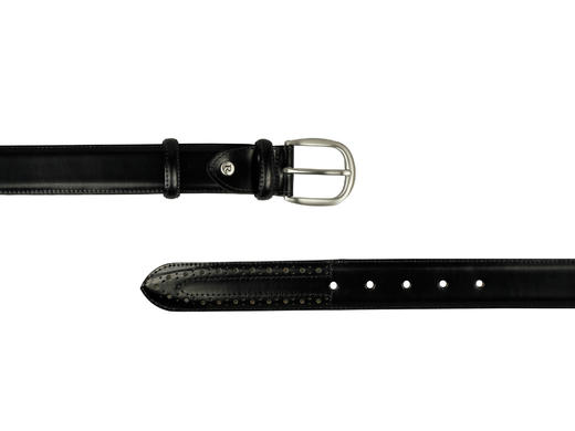 断码34码(2尺7)——英国原产高品质手工制作好运皮带-黑色雕花牛皮ARL02 商品图0