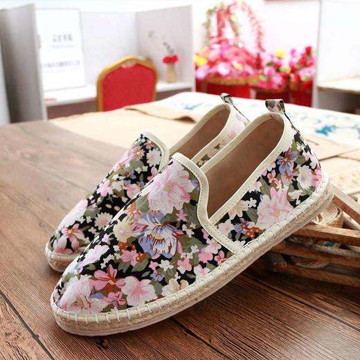 【买麻鞋，雅路人】防脚臭，春夏款雅路人手工千层底布鞋亚麻底民族风女鞋千层布鞋女1810-10W 商品图2