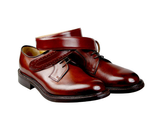 英国原产高品质手工制作好运皮带-酒红色雕花小牛皮ARL03 商品图4