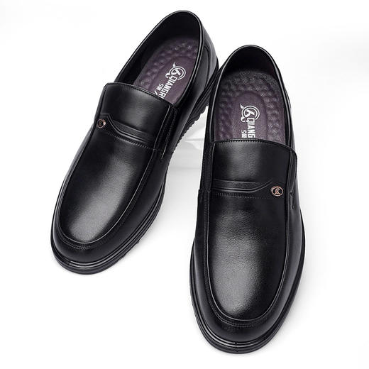 强人头层牛皮轻便舒适柔软透气男士日常休闲单皮鞋 商品图9