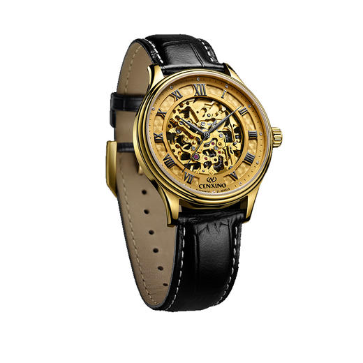 卡斯诺cenxino男表全自动机械男士手表真皮带防水腕表g8037