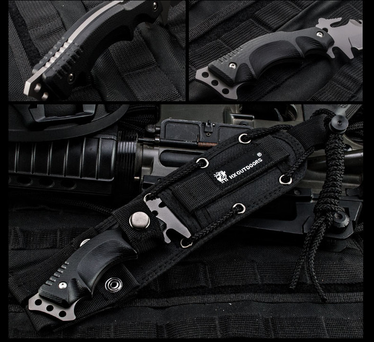 汉道三叉戟战术刀户外刀具防身军工刀生存刀野外求生军刀