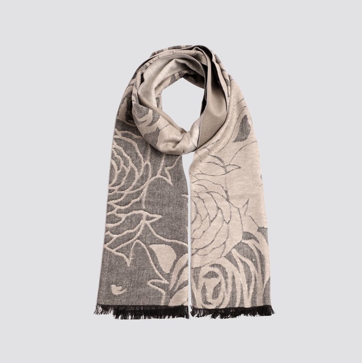 korssan桑蚕丝花卉时尚围巾kfw1501002