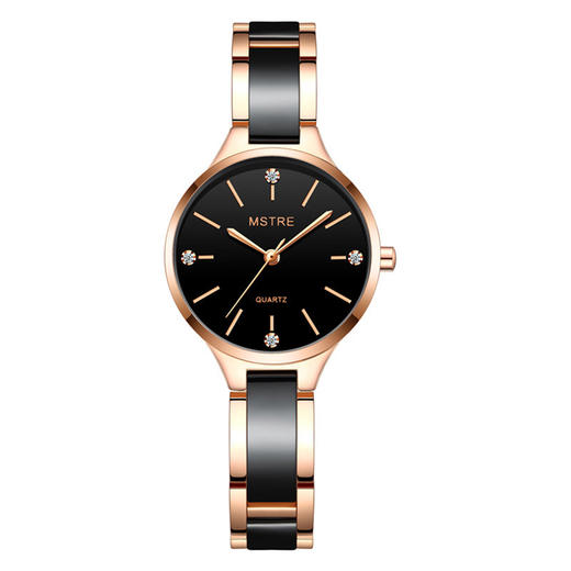 名仕爵mstre女士手表韩版休闲时尚女表陶瓷防水钢带学生钟表女款简约
