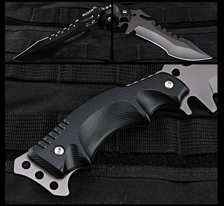 汉道三叉戟战术刀户外刀具防身军工刀生存刀野外求生军刀