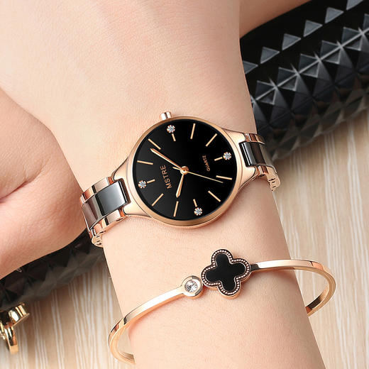 名仕爵mstre女士手表韩版休闲时尚女表陶瓷防水钢带学生钟表女款简约