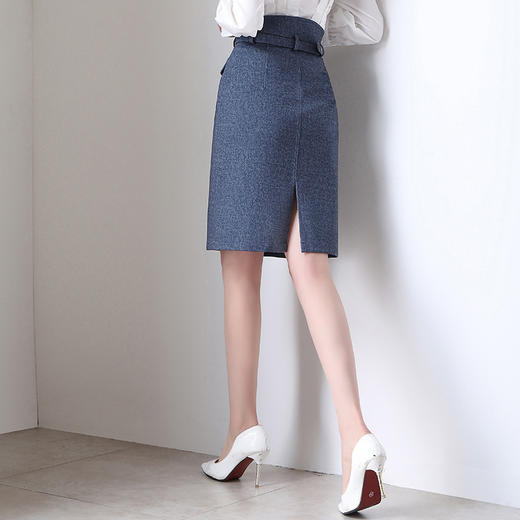 614下架牛仔花苞半身裙2019高腰包臀裙气质开叉半身裙al1901