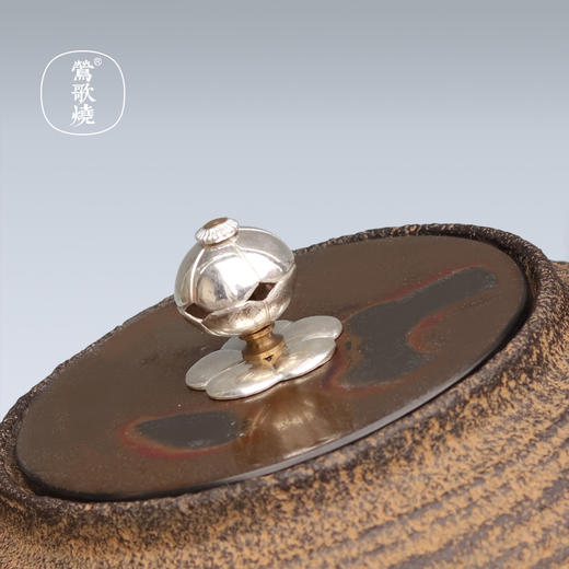 【莺歌烧旗舰店】清光堂定制 筋入银摘小铁壶 商品图3