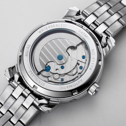 名仕爵mstre男士手表全自动机械表运动男表时尚镂空多功能防水夜光