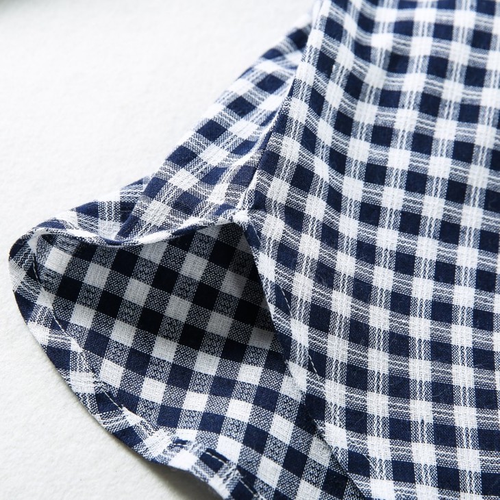 女士休闲时尚百搭舒适简约柔软亲肤格纹长袖衬衫011152