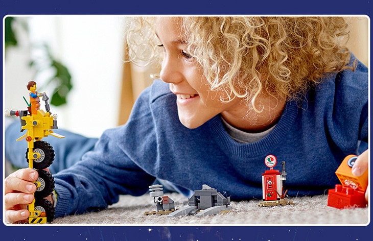 lego乐高大电影系列movie拼插积木玩具艾米特的三轮自行车7082320191