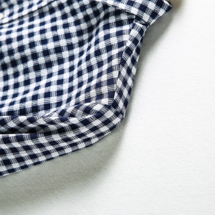 女士休闲时尚百搭舒适简约柔软亲肤格纹长袖衬衫011152