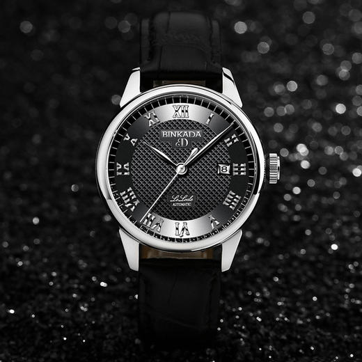 宾卡达（BINKADA）宾卡达男士手表 男 皮带 全自动镂空机械手表 防水时尚男表 7007 商品图3