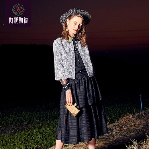 【伯妮斯茵】1FH6551--黑色衬衣--星夜--《燃烧的灵魂——梵高》 商品图1