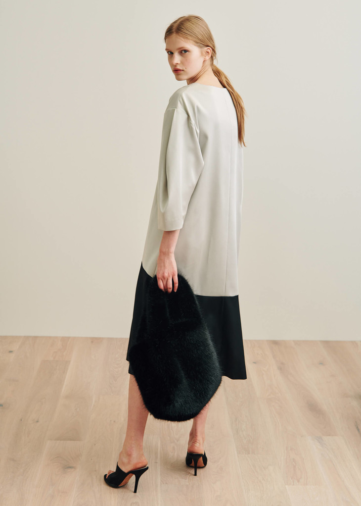 toteme19ps月光拼色marial光面连衣裙