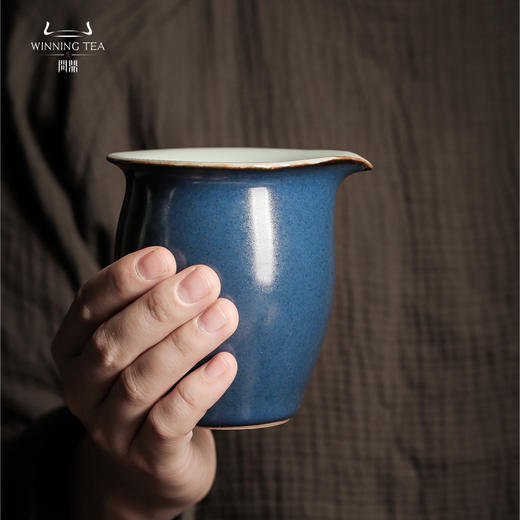 问鼎汝瓷黛蓝系列经典款大茶海（缺货） 商品图0