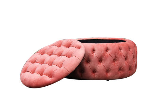 NS家居nsfurniture软包布艺拉点丝绒储物凳茶几脚凳矮凳NSOT-6134-M1 商品图1