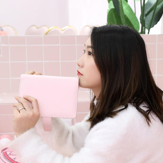 手账本创意韩国可爱彩页空白套装活页樱花插画手帐工具学生本子（送亮晶晶闪光笔*8只）） 商品图2