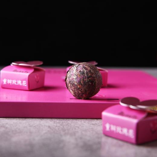 吉顺号2018年普洱熟茶 金豆豆玫瑰花香型普洱熟茶小沱礼盒装120克/盒 商品图3