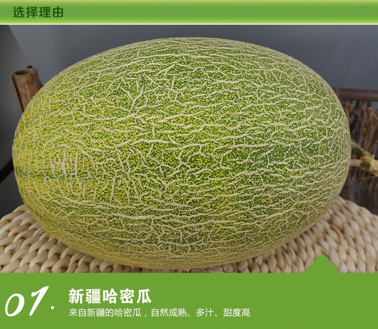 海南超甜哈密瓜果肉细腻脆甜爽口哈密瓜就是这个味儿
