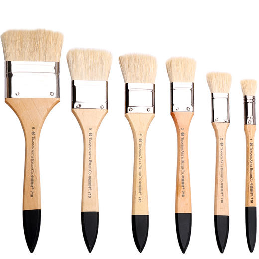 中盛画材羊毛刷水彩笔/水粉/油画/丙烯画笔板刷 墙绘笔刷/刷子710 商品图4