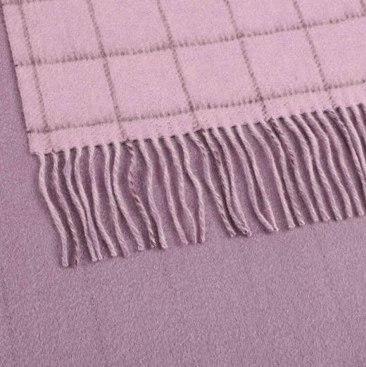 CESARE BRUNI品牌，优雅羊绒羊毛双面双色水波纹流苏围巾  C0699 商品图10