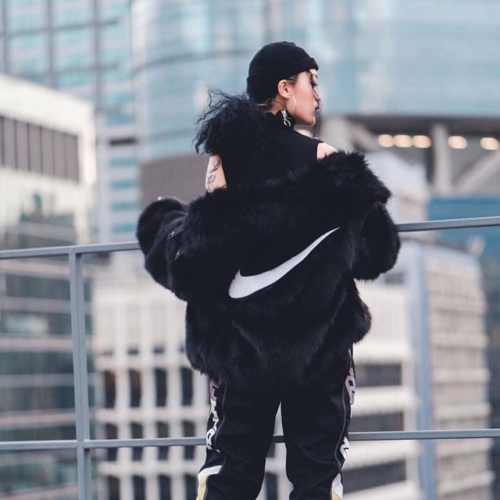 nikexambushnrgjacket18aw联名限量皮草双面夹克