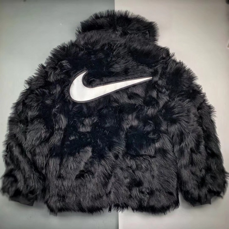 nikexambushnrgjacket18aw联名限量皮草双面夹克