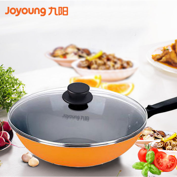 【炫彩搪瓷】Joyoung/九阳CTB3214炒锅电炉/明火通用32寸锅具 不建议电磁炉上使用
