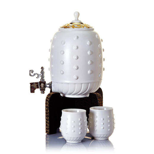 乾坤盛水器冷水壶陶瓷养生耐热茶具水杯套装 商品图4