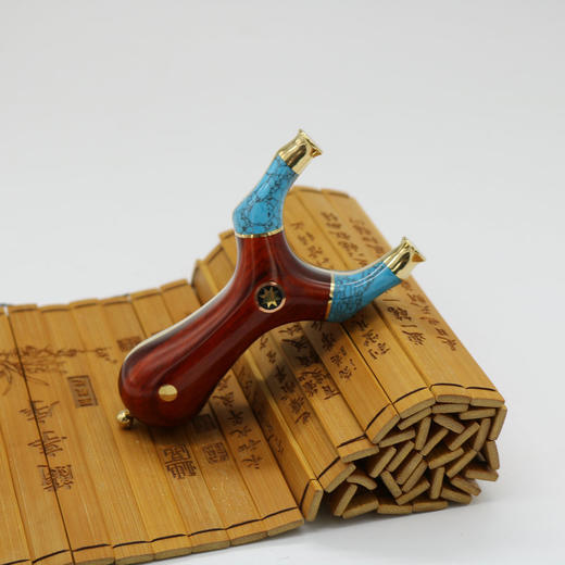扁皮迷你小弹弓 | 绿松石实木贴片弹弓 商品图1