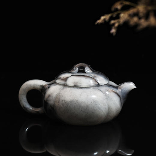 和田玉（青花）玉壶--海棠壶（宋鸣放6610）300.547G 商品图4