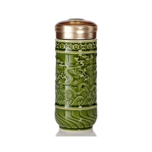 九龙壁愉悦龙随身杯 330ml双层 搭配环保旅行袋包装 商品图0