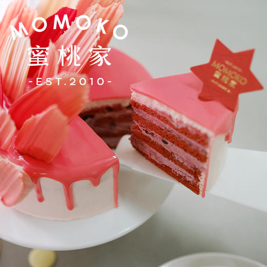 momoko蜜桃家 美蒂奇之吻 新鲜奶油蛋糕 情人节红丝绒