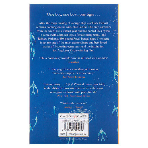 【中商原版】少年派的奇幻漂流 英文原版 Life Of Pi Yann Martel 小说 电影原著 商品图1