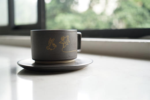 不杯不亢系列 —「放你去飞」光头仔咖啡杯 / 爱人最佳礼物 / 高级烫金图案陶瓷咖啡杯 商品图0