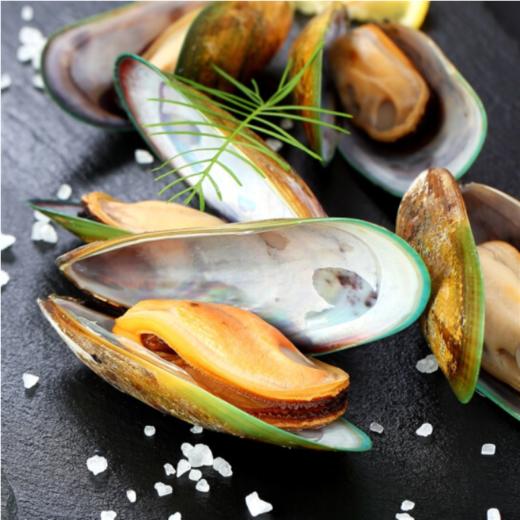 新西兰青口贝半壳熟冻1kg3044只盒原装进口